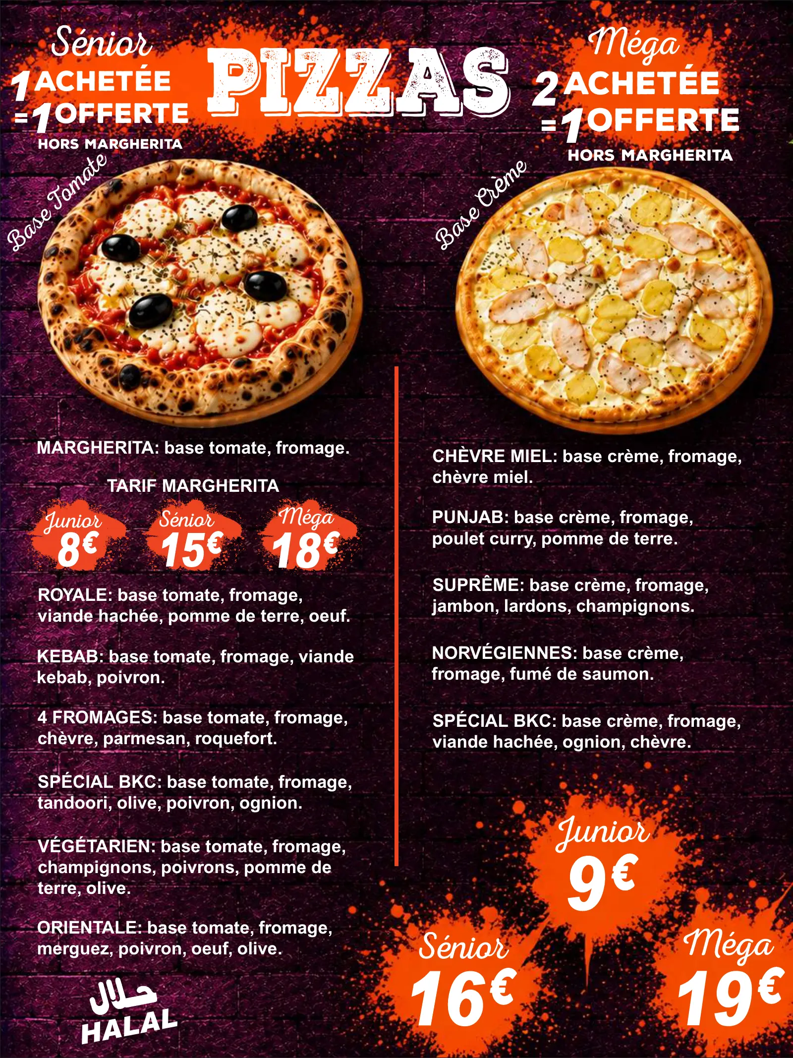Menu BKC Pizza Factory - page 2 sur 4